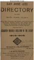 1905 San Jose City Directory - Business Classified Section