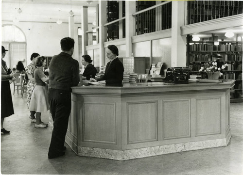 1950, Old Post Office building, Circulation Desk