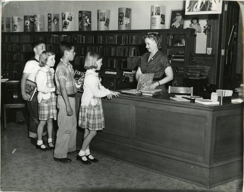 1951, Old Post Office building, Children's room Market and San Fernando