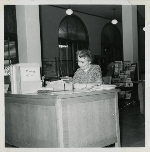 1956, Old Post Office building, Reference Desk, Katherine Williams