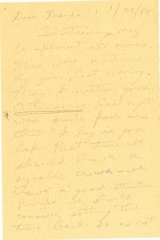 1943 Handwritten Letter to PHK from Unknown (Most Likely Charles Ferguson, Adult Education Director, Manzanar)