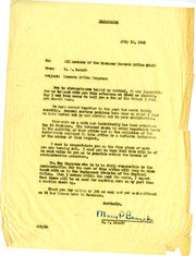 1942 Memo to Manzanar Records Office Staff from Mary Bonack