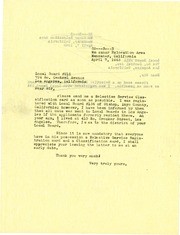 1943 Letter from PHK to Local Board 216 (draft board) 2