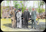 Colorized photograph. "H.F. Osborn & Mrs. L.H. Miller, F.S. Daggett," but 4 people in the portrait. (RLB-52)