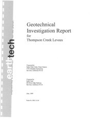 Geotechnical Investigation Report For Thompson Creek Levees