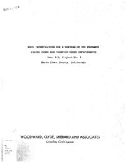 Report On Soil Investigation For a Portion of The Proposed Silver Creek and Thompson Creek Improvements, Zone E-1, Project No 2, Santa Clara County, California