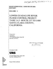 Lower Guadalupe River Flood Control Project, Task 245--Route 237 To I-880 : Geotechnical Engineering Report