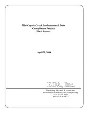 Mid-Coyote Creek Environmental Data Compilation Project Final Report