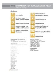 Urban Water Management Plan, 2010
