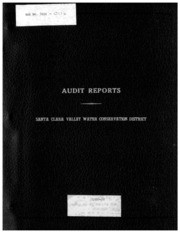 Audit Reports : Santa Clara Valley Water Conservation District, Part 4 of 4
