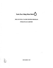 Private Well Water Testing Program : Nitrate Data Report