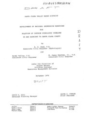 Development of Regional Regression Equations For Solution of Certain Hydrologic Problems in and Adjacent To Santa Clara County