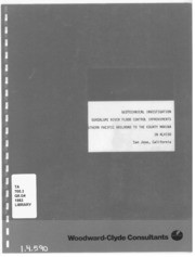Geotechnical Investigation, Guadalupe River Flood Control Improvements, Southern Pacific Railroad To The County Marina in Alviso
