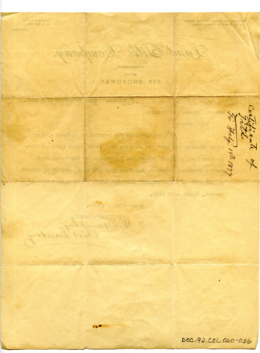Letter from M.D. Murphy to Mr. Samuel and Mr. Knowles