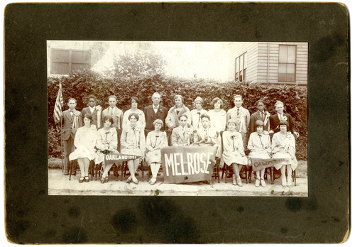 Class photograph Melrose School, Oakland, California