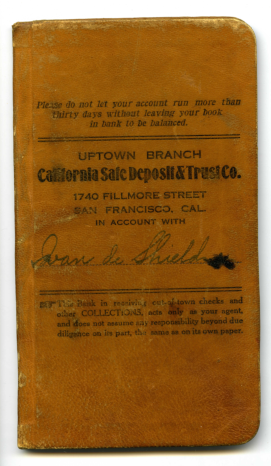 Ivan De Shields California Safe Deposit & Trust Co. account book