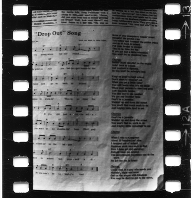 Sheet music for "Drop out song"