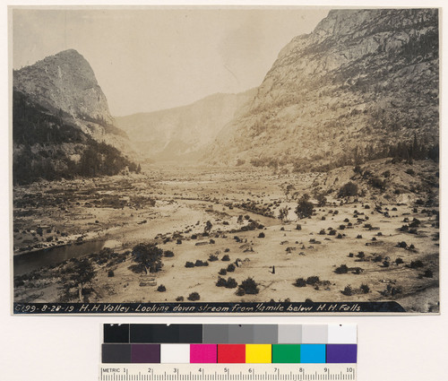 Hetch Hetchy Valley looking down stream from 1/4 mile below Hetch Hetchy Falls