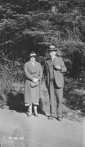 M.M.O'Shaughnessy with unidentified woman