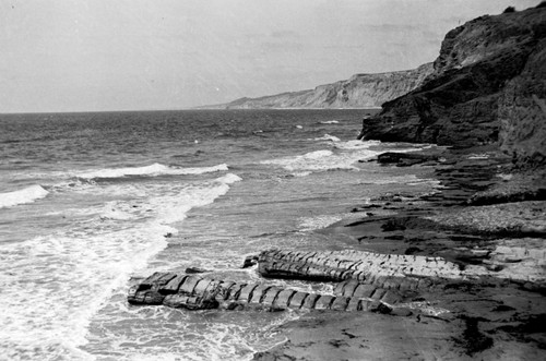 Rock formation called "Elephant Rock" and cliffs just north of the Scripps Institution of Oceanography