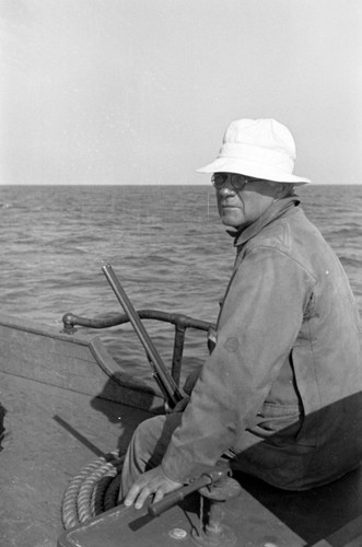 Loye Holmes Miller aboard R/V Scripps