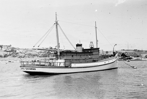 Scripps Institution of Oceanography research vessel, R/V Scripps, moored at the San Diego Yacht Club