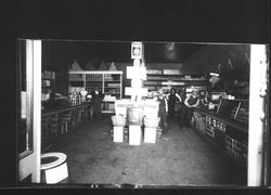 Interior of an unidentified Petaluma, California grocery store, about 1895