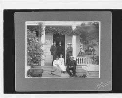 Schluckebier family on the porch of their home on Kentucky street, Petaluma, California, about 1895