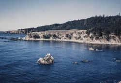 Point south of Stillwater Cove from offshore, 1980