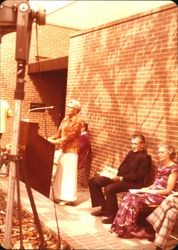 Esther Foster speaking at the Sebastopol Public Library dedication, September 12, 1976