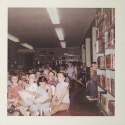 Awards ceremony for the children in the Cat in the Hat Reading Club, Carnegie Library, Santa Rosa, California, October 1959