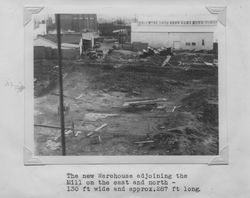 New warehouse adjoining the mill at the Poultry Producers of Central California plant located at 323 E. Washington Street, Petaluma, California under construction, 1937