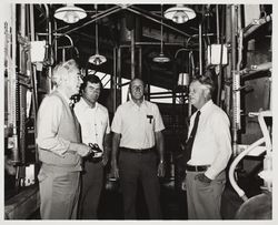 Tom Nunes and friends at the 1975 Dairy of the Year at the Sonoma County Fair, Santa Rosa, California