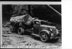 Hauling logs in Carl's Chevrolet truck