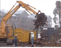 Demolition of the Hamilton Cabinet Shop at 401 Second Street, Petaluma, California, Nov. 28, 2005