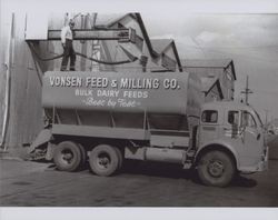 Vonsen Feed and Milling Company truck, 277 First Street, Petaluma, California, 1962