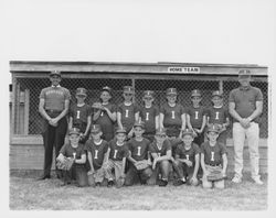 Indians Rincon Valley Little League team at the Rincon Valley Little League Park, Santa Rosa, California, 1963