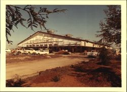 Working on the exterior of the Ice Arena