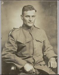 Portrait of Henry Dei in World War I Army uniform about 1917