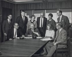 Library Advisory Committee of the Mayors' and Councilmen's Association of Sonoma County with Board of Trustees of the Santa Rosa-Sonoma County Public Library, 211 E Street, Santa Rosa, California, 1968