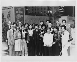 Helen Putnam with attendees and staff of the California Cities Conference, San Diego, California, Oct. 1976