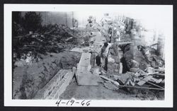 Constructing the courtyard wall of the Sonoma County Library building