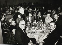 Jack and Mary Dei seated for a meal with others at the National Dairy Council Convention in Cleveland, Ohio, February 1969