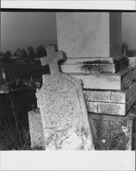 Carrillo family tombstone in Calvary Cemetery, Petaluma, California, about 1968