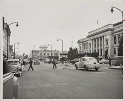 Looking east on Fourth Street at Exchange Avenue