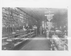 Interior of a hardware store, Petaluma, California, about 1903