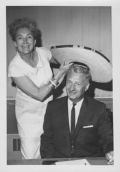 Henry Luehring and Mayor Helen Putnam, Petaluma, California, 1965