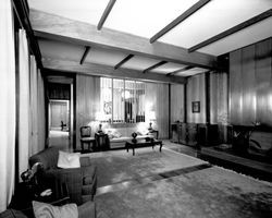 Living room with a Japanese influenced design, Santa Rosa, California, 1961