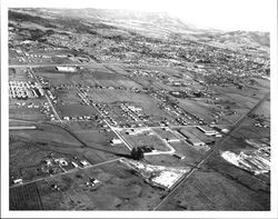 Aerial view of Coddingtown area, Santa Rosa, California, 1963