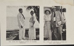 Jack and Charmian London at Waikiki, Honolulu, 1914
